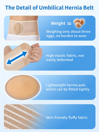 Adjustable Umbilical Hernia Support Belt for Abdominal Pain Relief