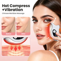 Electric Heated Gua Sha Facial Lifting and Massage Tool