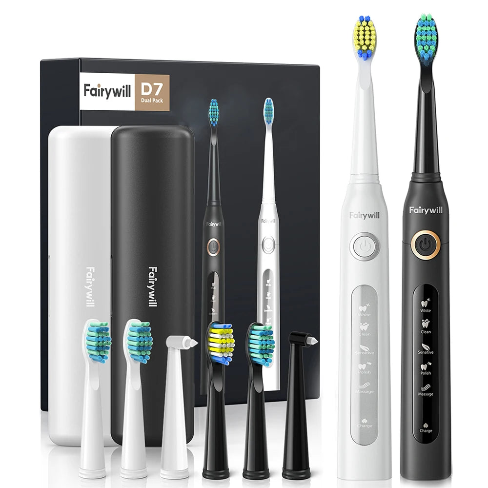 Sonic Electric Toothbrush Set with Travel Case for Adults