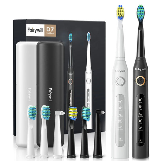 Sonic Electric Toothbrush Set with Travel Case for Adults