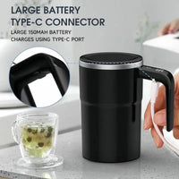 Self-Stirring Coffee Mug with Digital Temperature Display