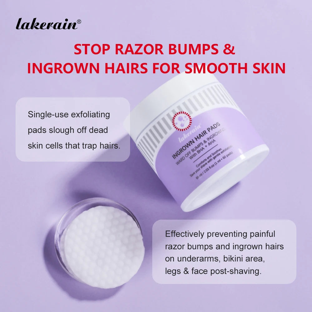 Exfoliating Ingrown Hair & Razor Bump Treatment Pads - 3