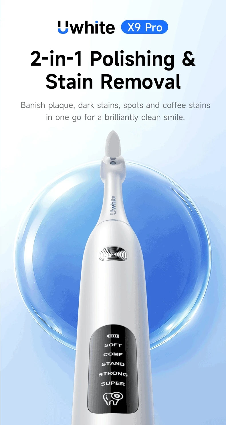 Electric Ultrasonic Teeth Whitening and Tartar Remover Kit - 7