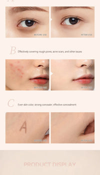 3-Color Cream Concealer Palette for Flawless Skin