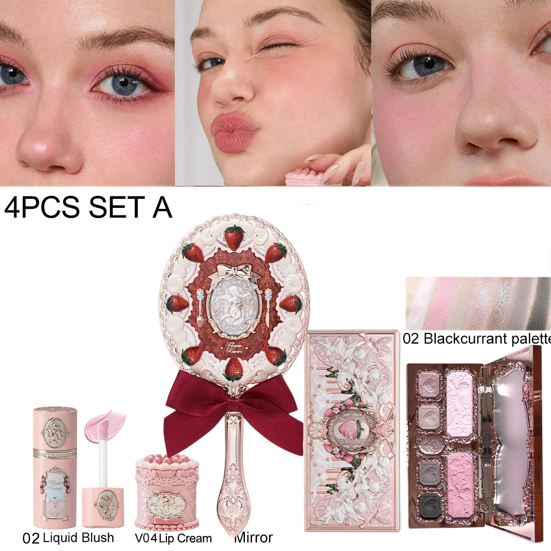 Strawberry Cupid Velvet Matte Makeup Collection Set - 16