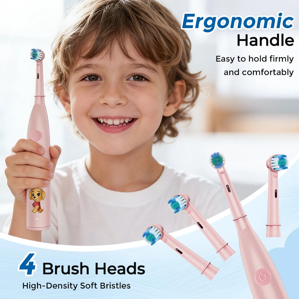 Rechargeable Cartoon Electric Toothbrush for Kids - 3