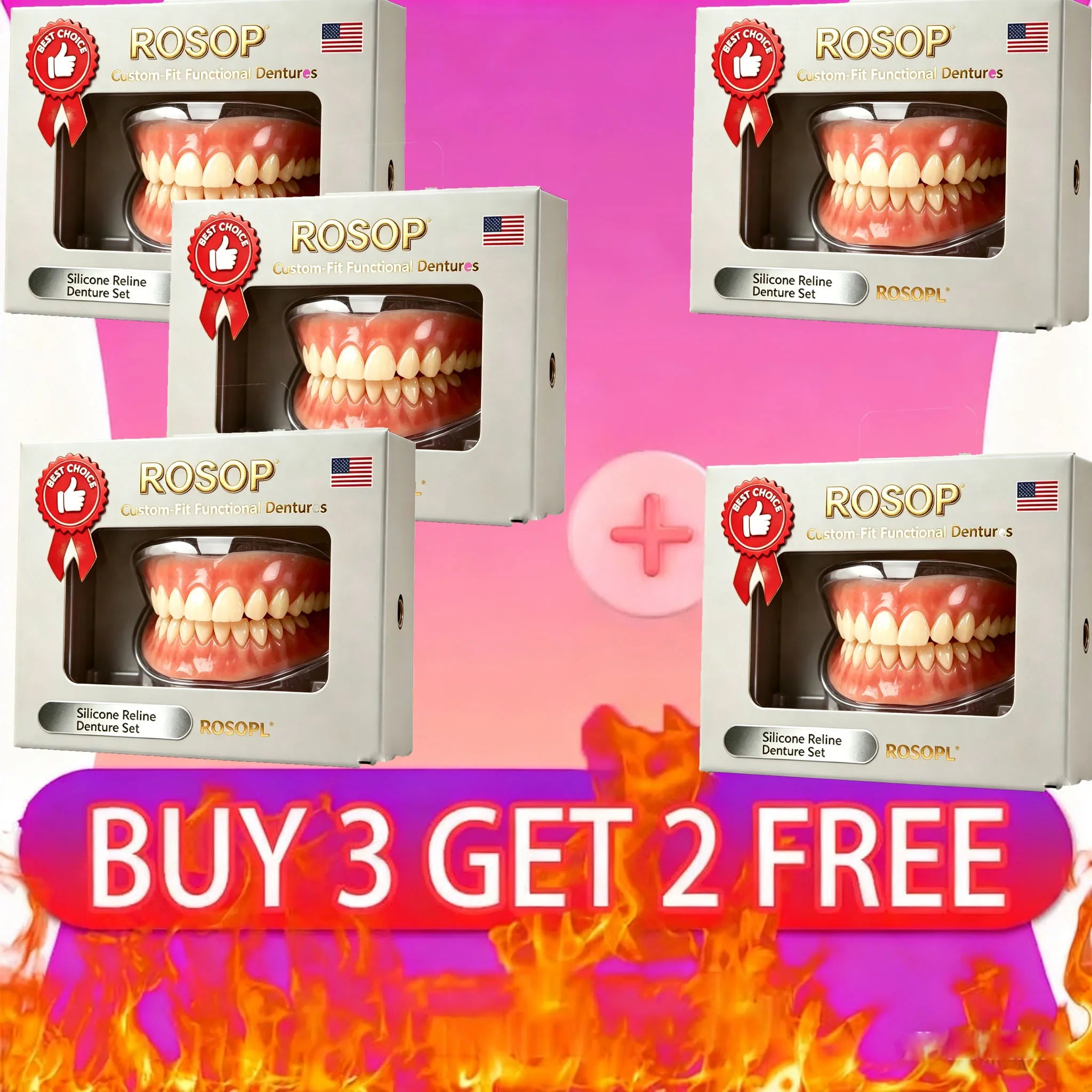 Comfort Fit Silicone Denture Set for Natural Looking Smile - 9