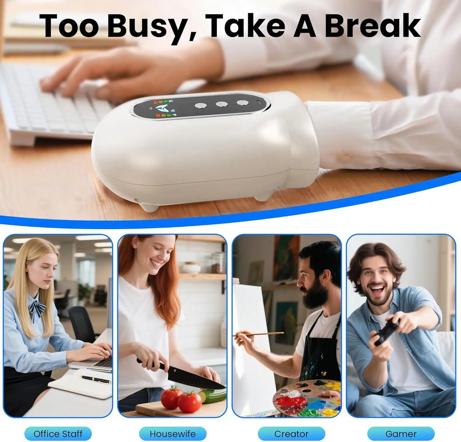 Electric Heated Hand Massager with Air Compression - 6