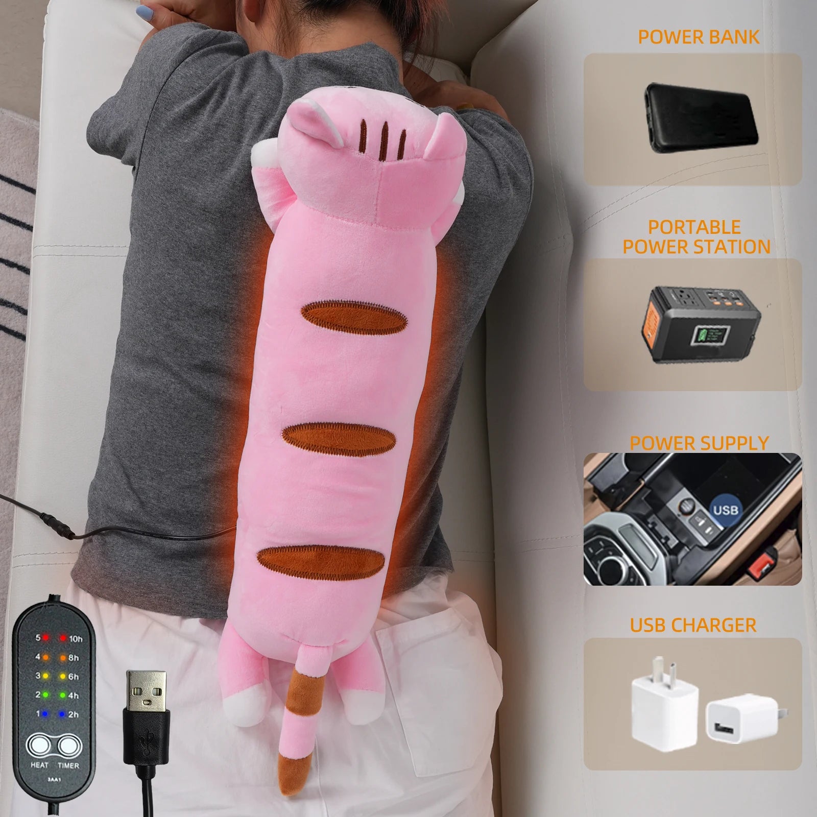 Cute Cat Heating Pad for Period Cramp Relief - 9