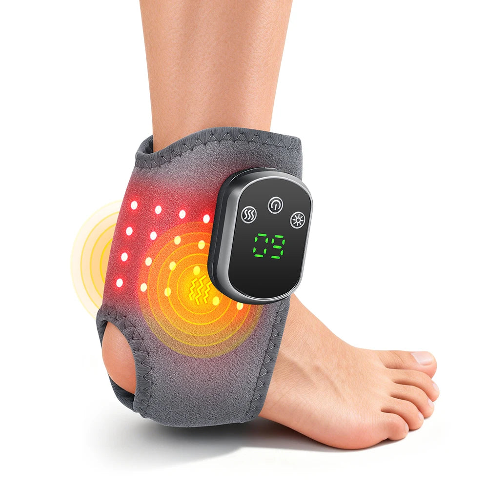 Wireless Heated Ankle Massage Brace for Joint Pain Relief - 16
