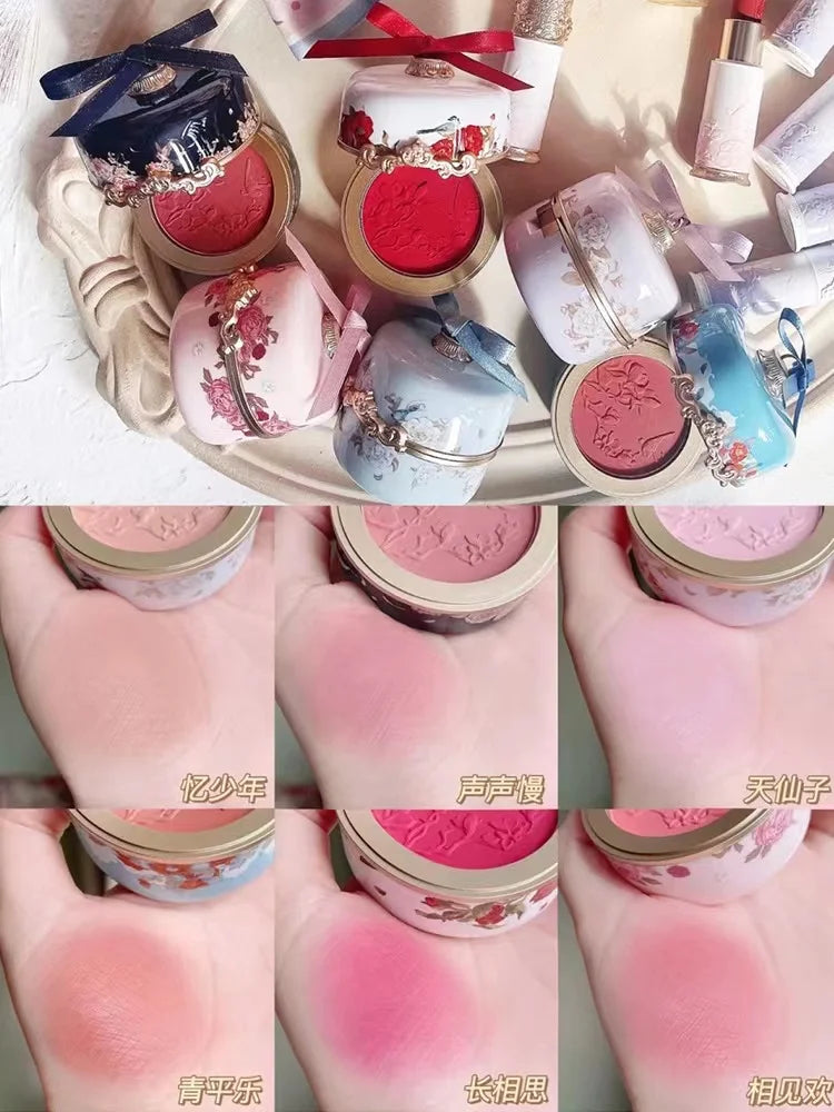 Embossed Floral Matte Blush Palette - 10