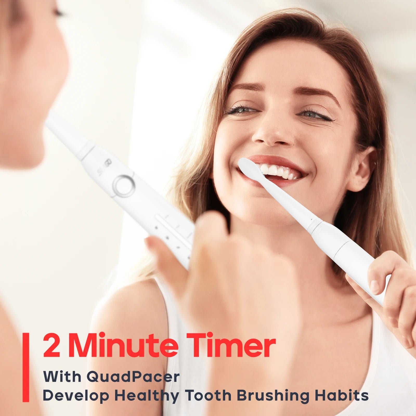 Rechargeable Ultrasonic Electric Toothbrush with 10 Replacement Heads - 11