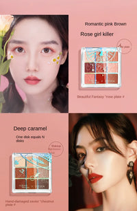 9-Color Waterproof Eyeshadow Palette for Professional Looks