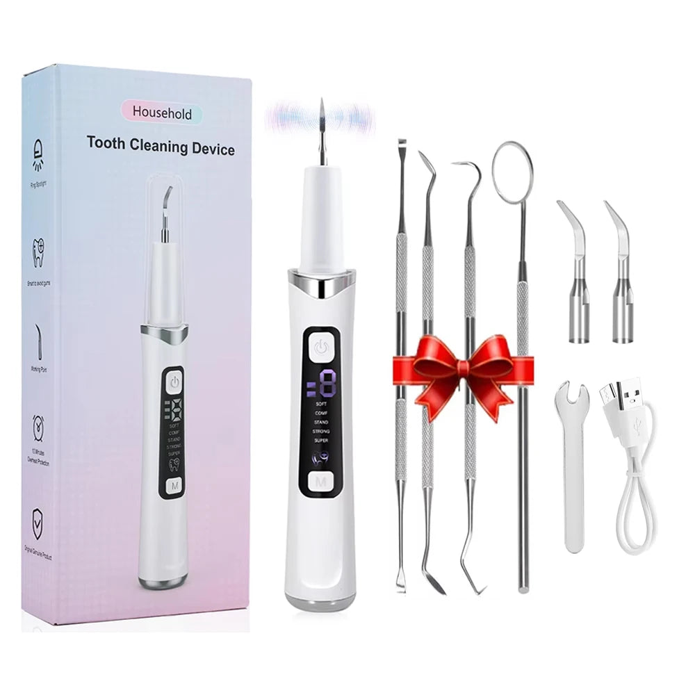 Electric Ultrasonic Teeth Tartar and Plaque Remover - 22