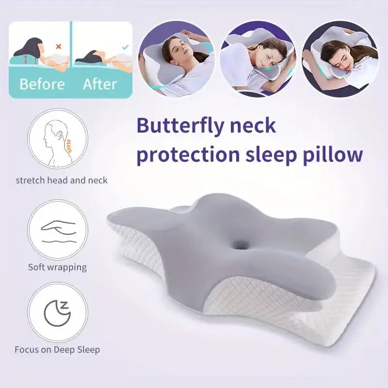 Butterfly Memory Foam Orthopedic Neck Pillow for Pain Relief - 5