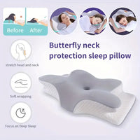 Butterfly Memory Foam Orthopedic Neck Pillow for Pain Relief