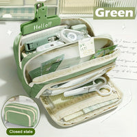 Large Capacity Multi-Layer Pencil Case and Stationery Organizer