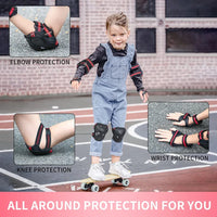 6-Piece Protective Knee, Elbow, and Wrist Pad Set for Kids