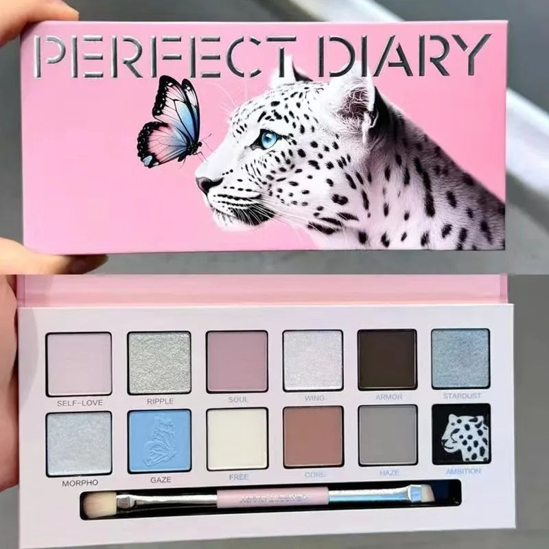 12-Color Waterproof Shimmer and Matte Eyeshadow Palette - 31