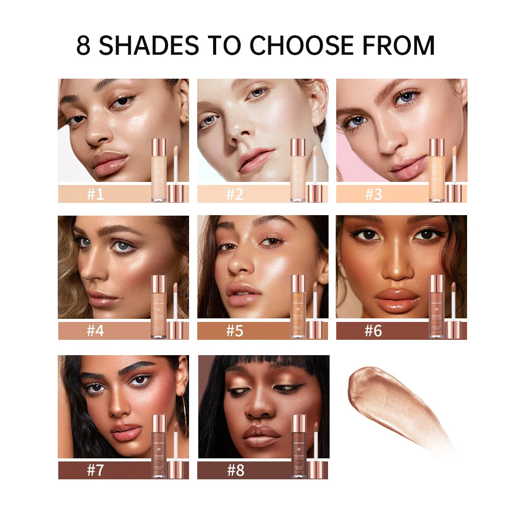 Liquid Glow Face Filter Makeup Primer & Highlighter - 3