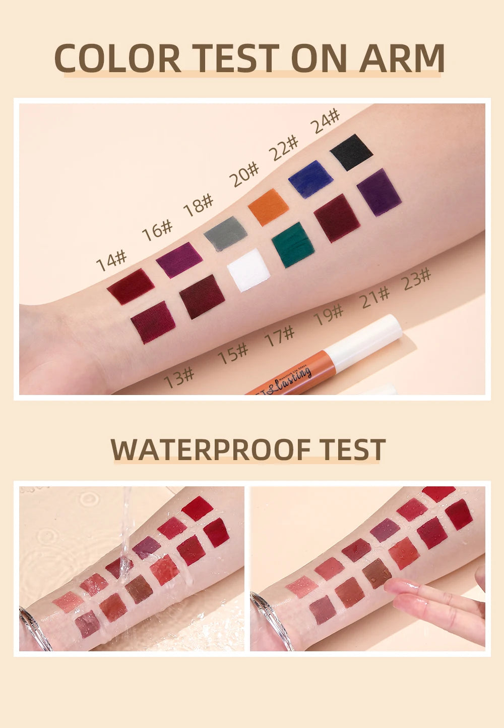 Long-Lasting Waterproof Velvet Matte Liquid Lipstick - 18