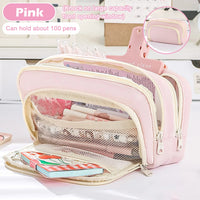 Large Capacity Multi-Layer Pencil Case and Stationery Organizer