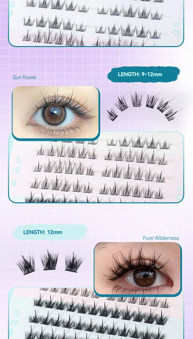 No-Glue DIY Cluster False Eyelashes Book - 11