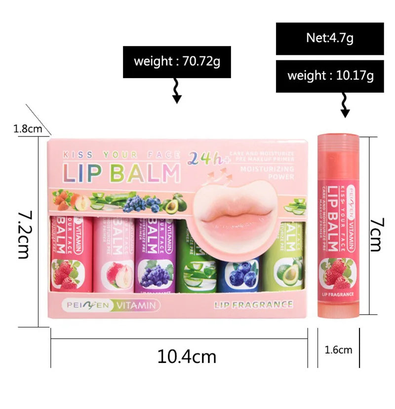 Fruit-Infused Hydrating Lip Balm Set - 15