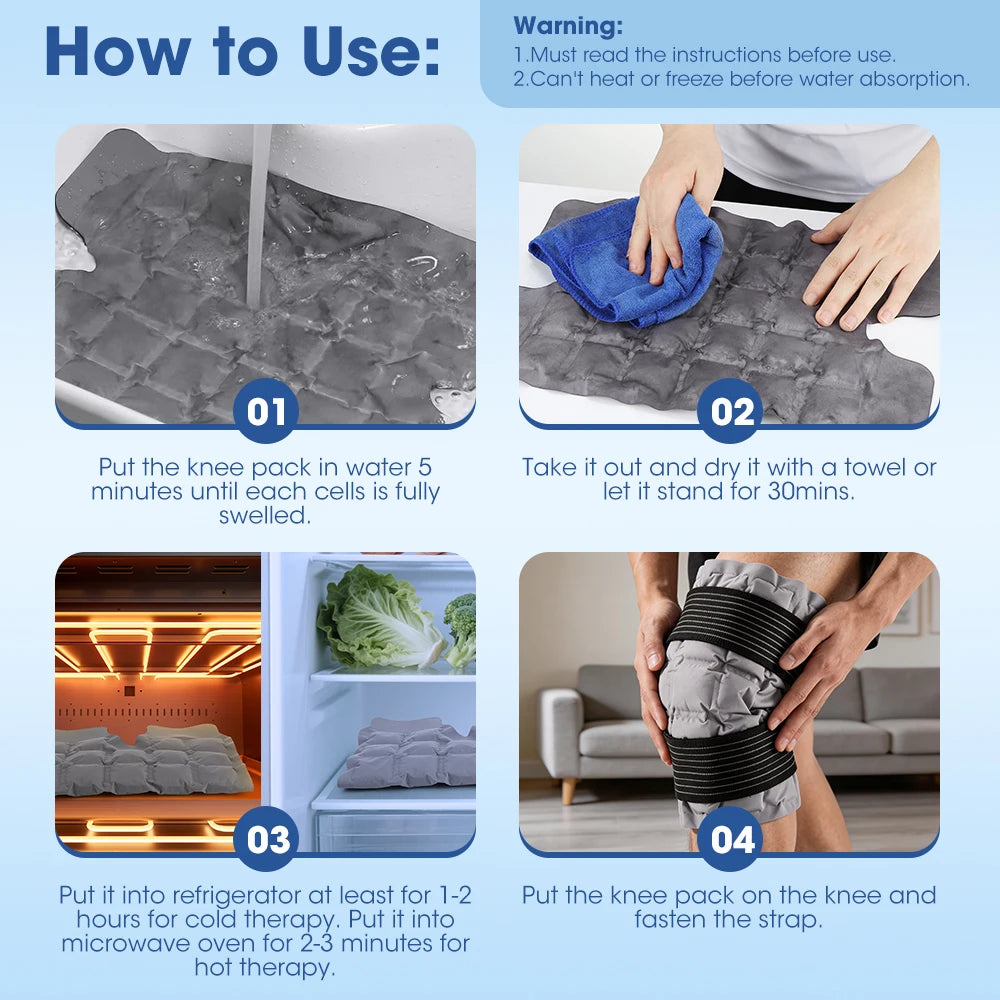 Reusable Hot & Cold Knee Therapy Wrap for Joint Pain Relief - 14
