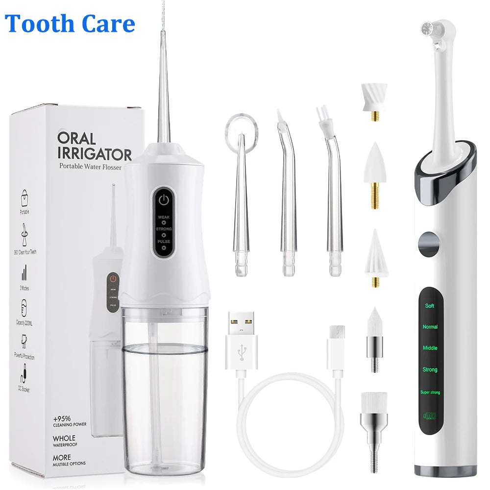 Professional Teeth Polisher and Oral Irrigator Cleaning Kit - 1