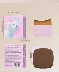 Portable Traceless Makeup Brush and Puff Case with Mirror