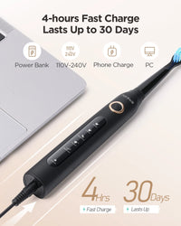 Sonic Electric Toothbrush Set with Travel Case for Adults
