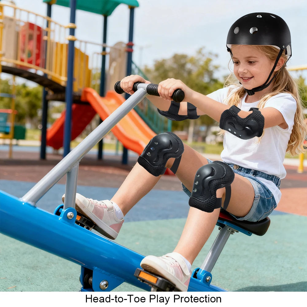 Kids Protective Helmet and Safety Gear Set - 18