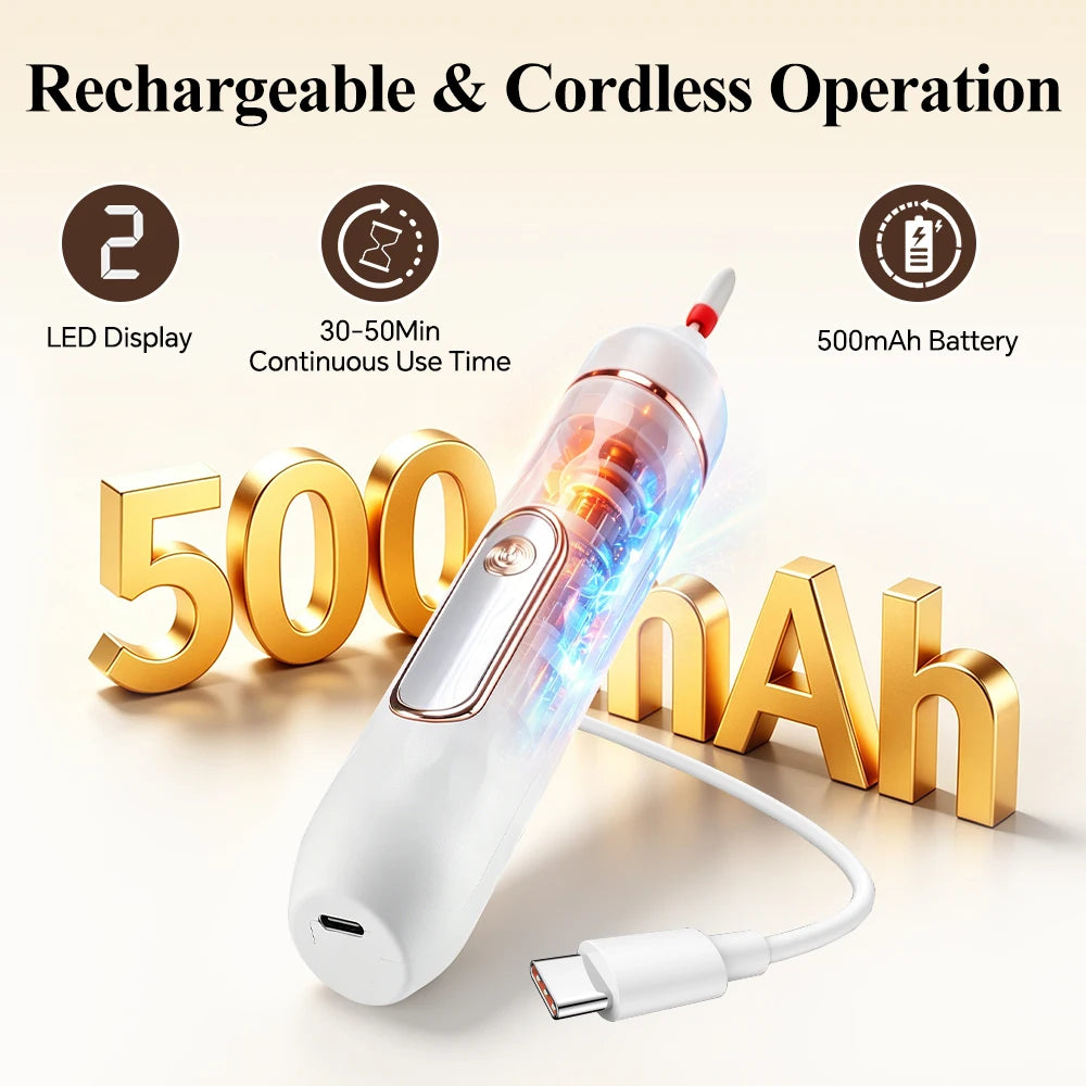 2-in-1 Electric Callus Remover and Nail Polishing Kit - 12