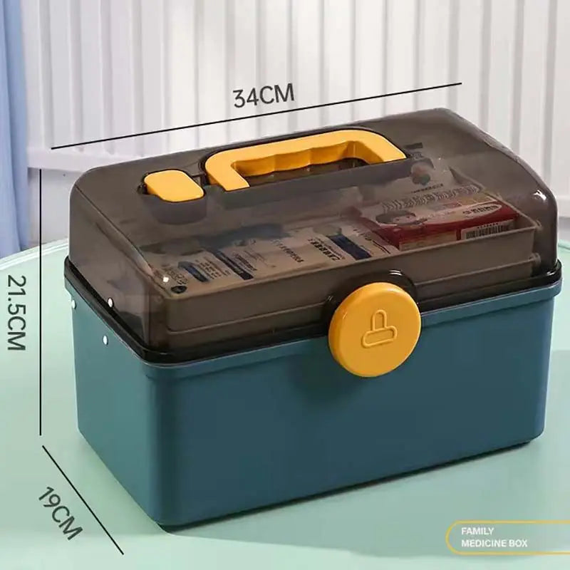 3-Layer Portable Family First Aid Storage Box - 18
