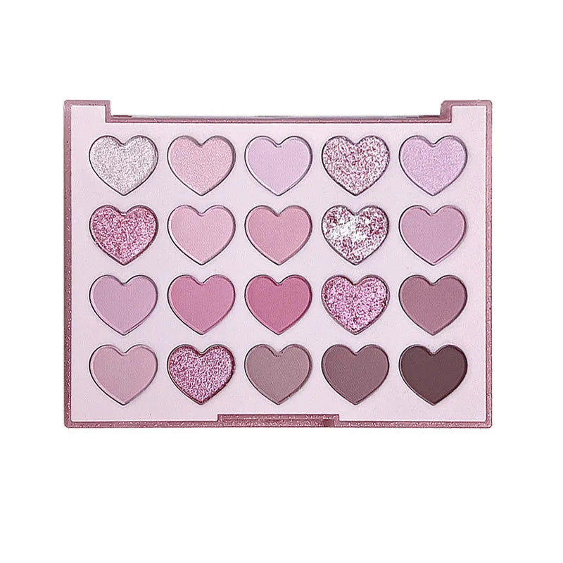 20-Color Heart-Shaped Eyeshadow Palette - 34