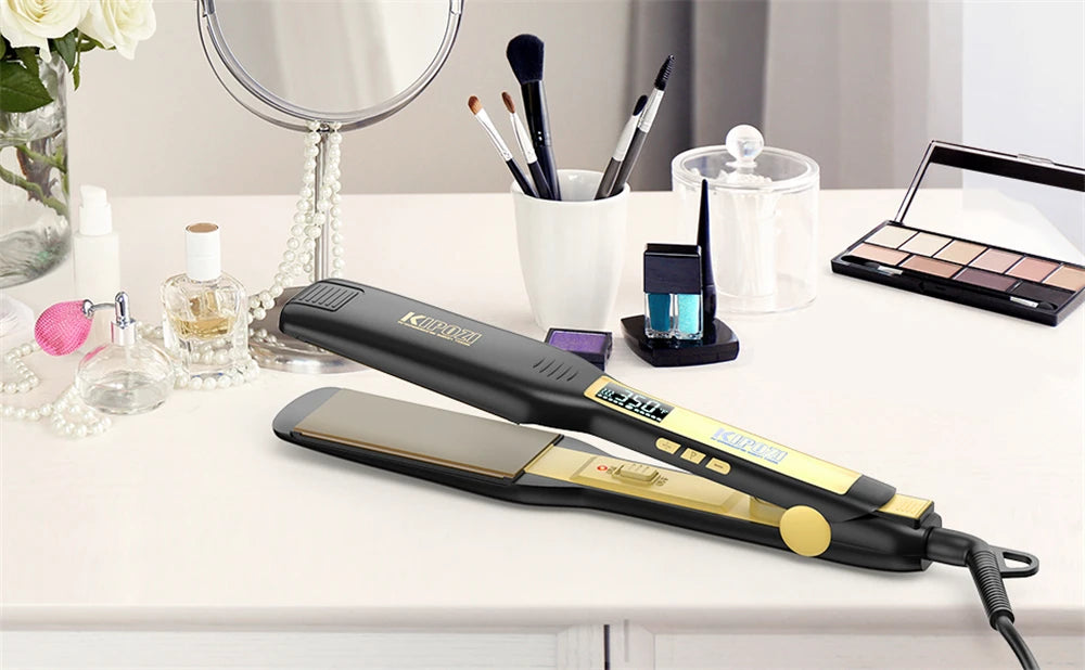 Professional Titanium Hair Straightener with Digital Display - 20