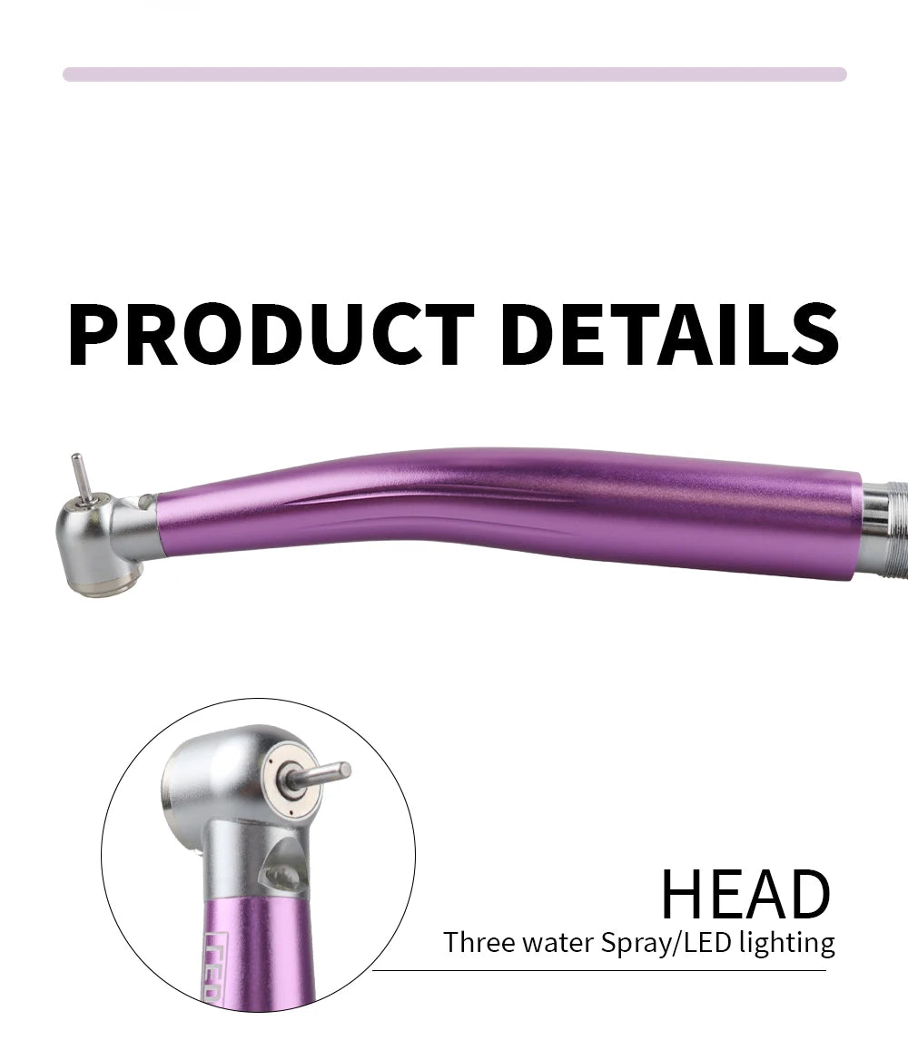 Professional 5-Piece LED Dental Handpiece Kit - 5