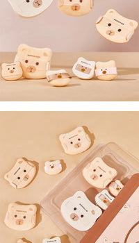 Cute Bear Makeup Powder Puff Set for Flawless Application