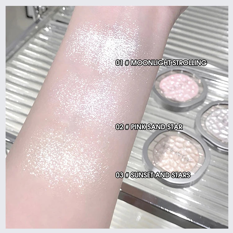 Shimmering High-Gloss Pearlescent Face and Eye Highlighter - 12