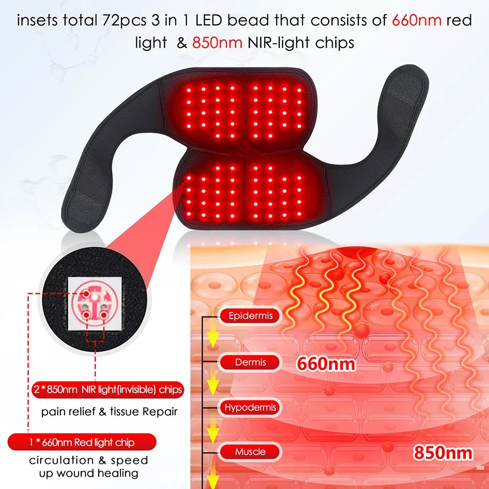 Red Light Therapy Knee & Joint Pain Relief Wrap - 4