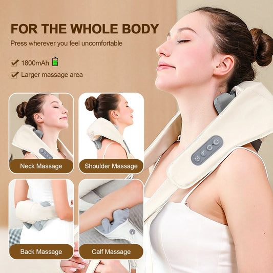 Wireless Shiatsu Neck and Shoulder Massage Shawl