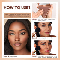 Matte Bronzer Powder for Face Contouring and Shading