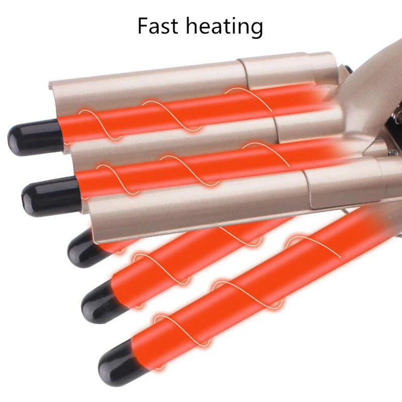 Triple Barrel Ceramic Hair Waver for Beachy Waves - 3