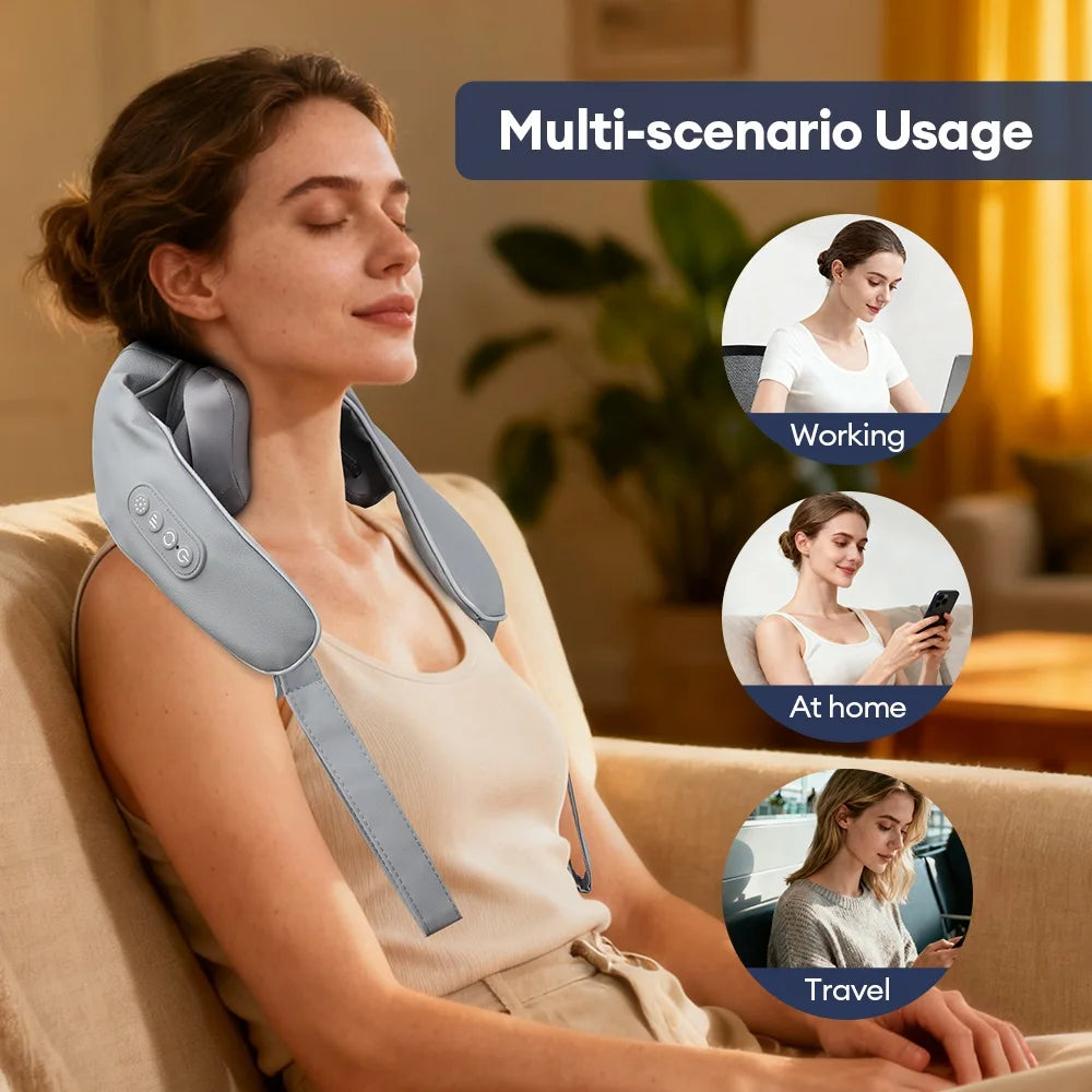 8-Head Deep Tissue Neck and Shoulder Massager - 14
