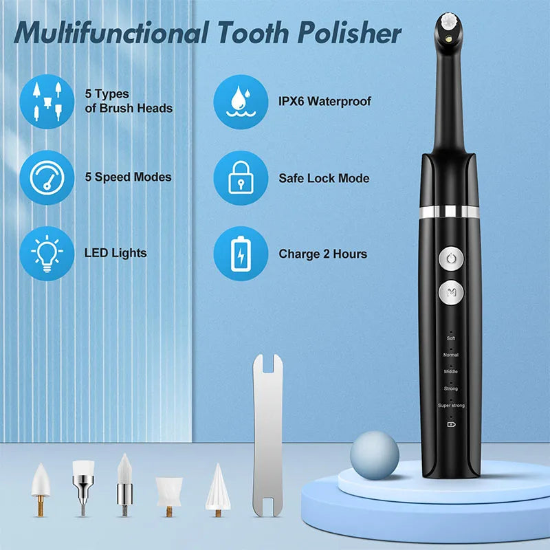 Electric Tooth Polisher for Home Teeth Whitening and Stain Removal - 2