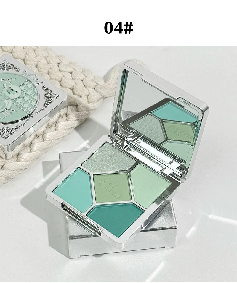 5-Color Shimmer and Matte Eyeshadow Palette - 29