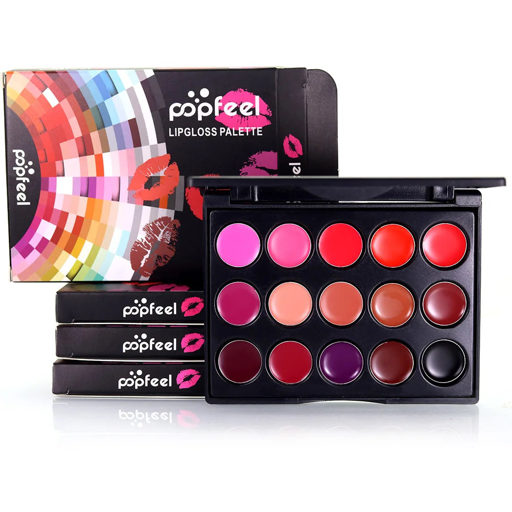 15-Color Long-Lasting Waterproof Lipstick Palette - 10