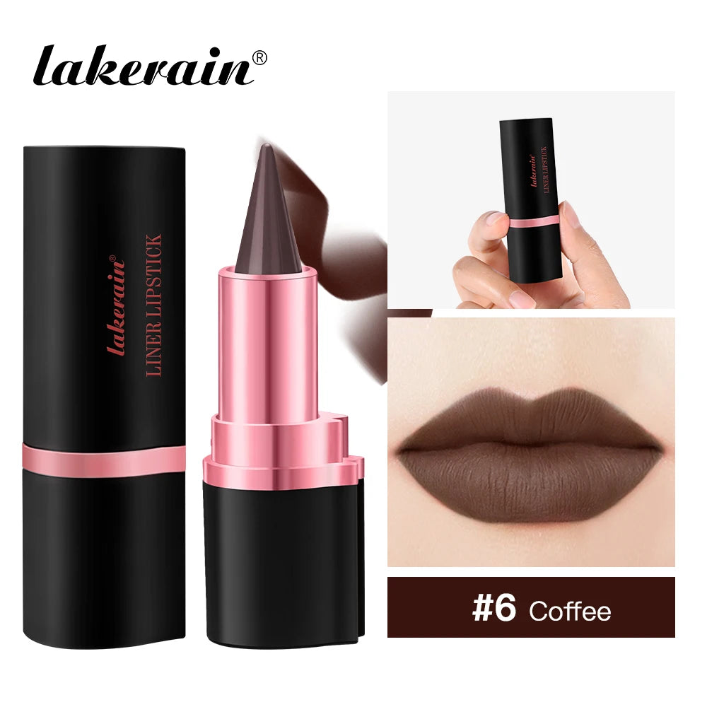 2-in-1 Waterproof Matte Lip Liner and Lipstick Crayon - 33