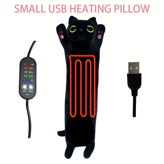 USB Heated Cat Comfort Pillow for Cramp Relief